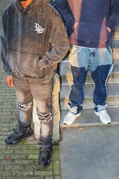 FLARED DENIM - BLUE