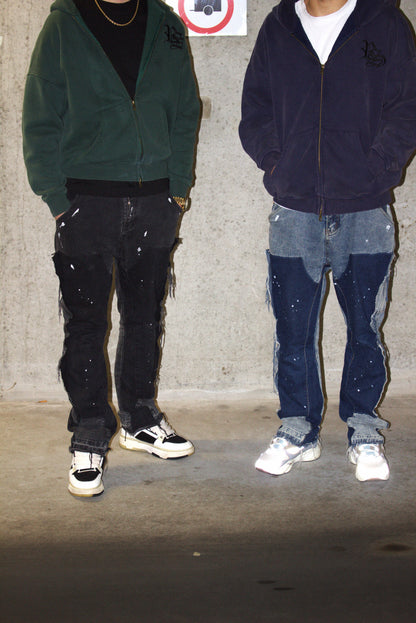 FLARED DENIM - BLACK