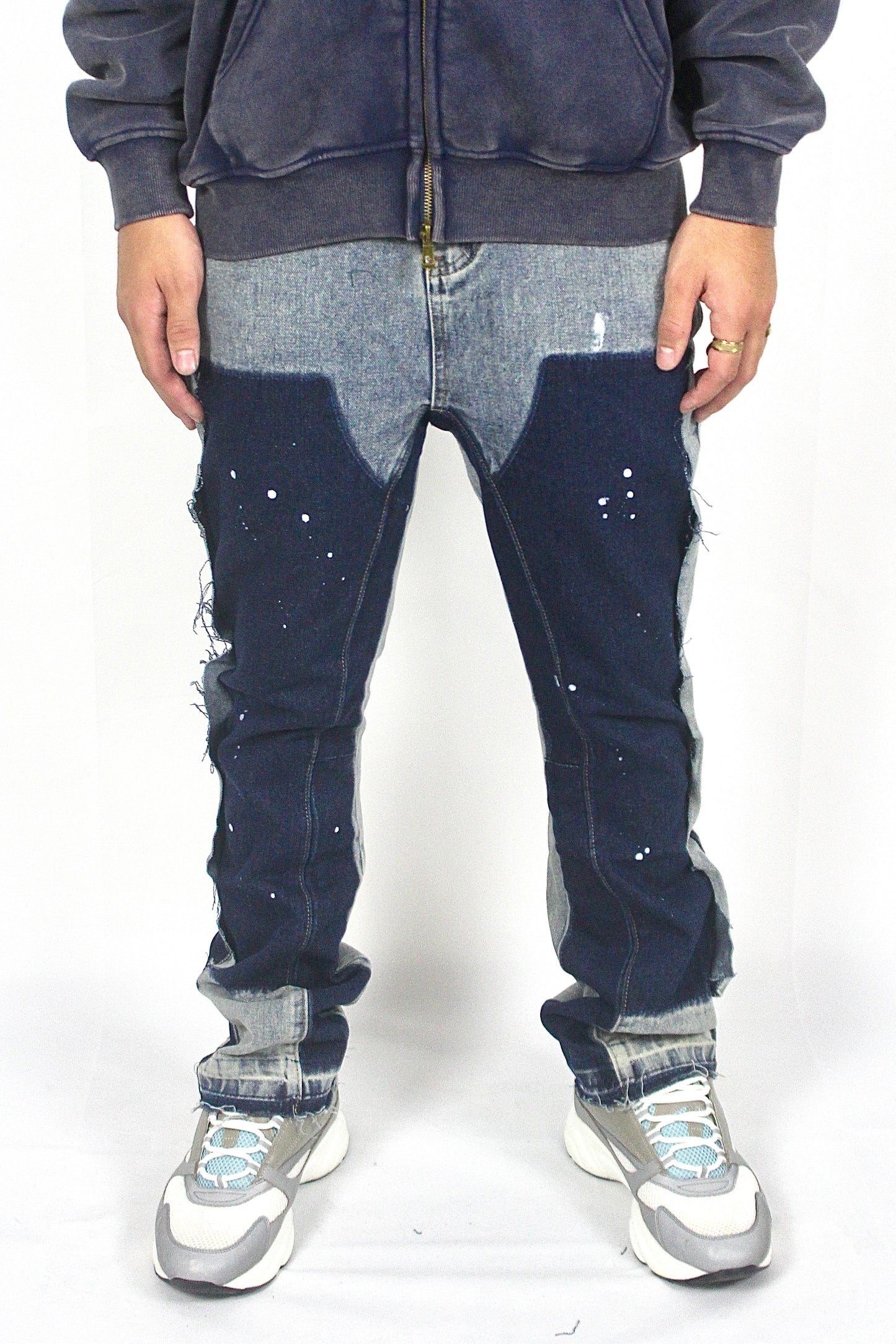 FLARED DENIM - BLUE