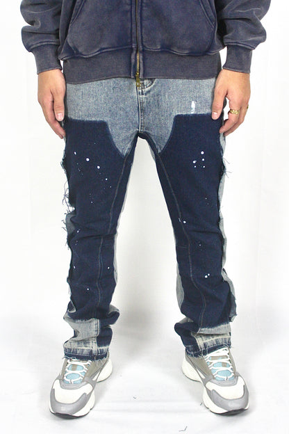 FLARED DENIM - BLUE