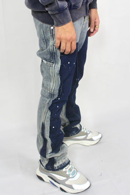 FLARED DENIM - BLUE